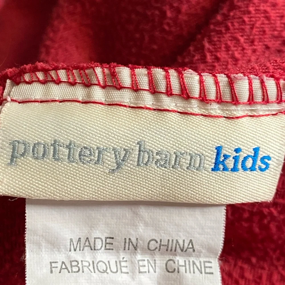 Pottery‎ Barn RED Velvet Velour sheet Plush TWIN Size Fitted